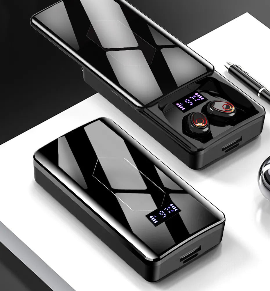 2 in 1 Wireless Earphones/5000mAh Mini Powerbank with Touch Sensors