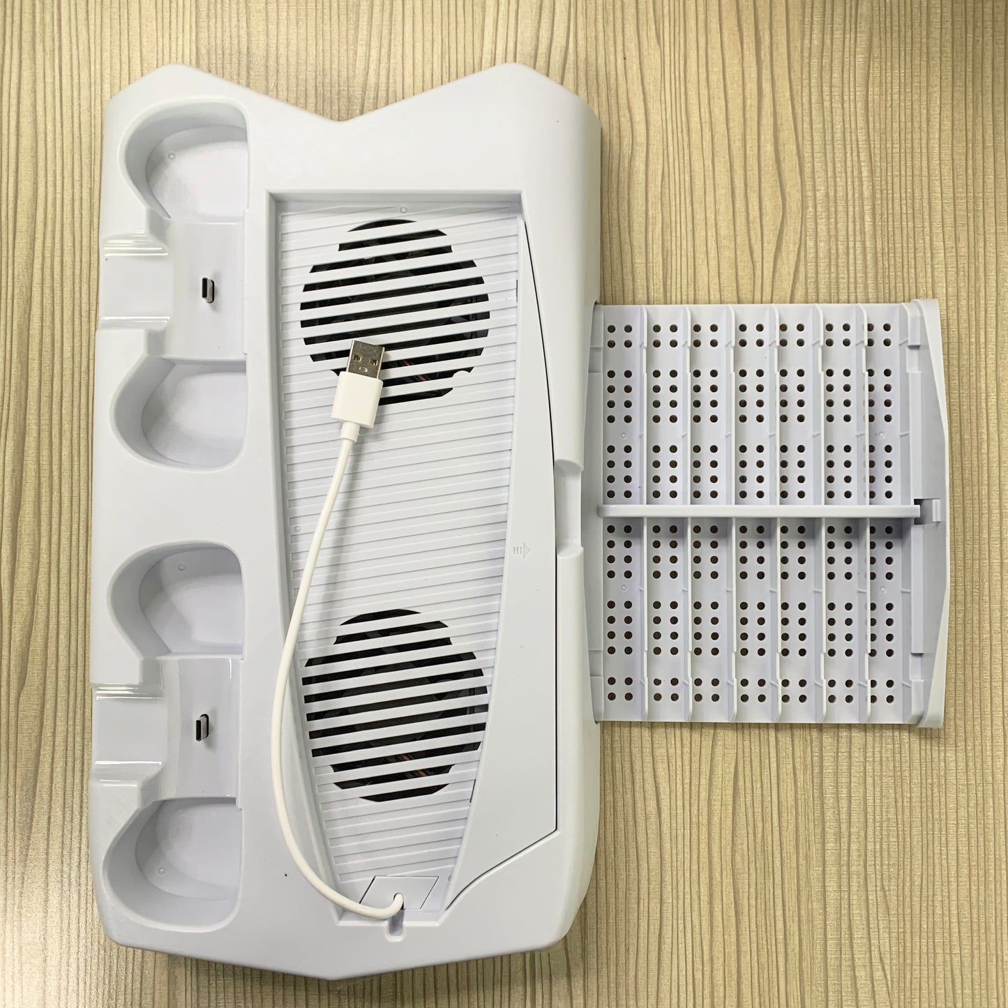Vertical Charging Cooling Stand Fan USB HUB for PS5 [WHITE]