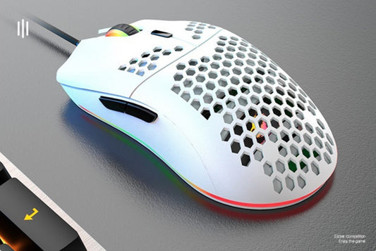 Ultra Lightweight RGB Honeycomb Ergonomic 6400dpi Gaming Mouse