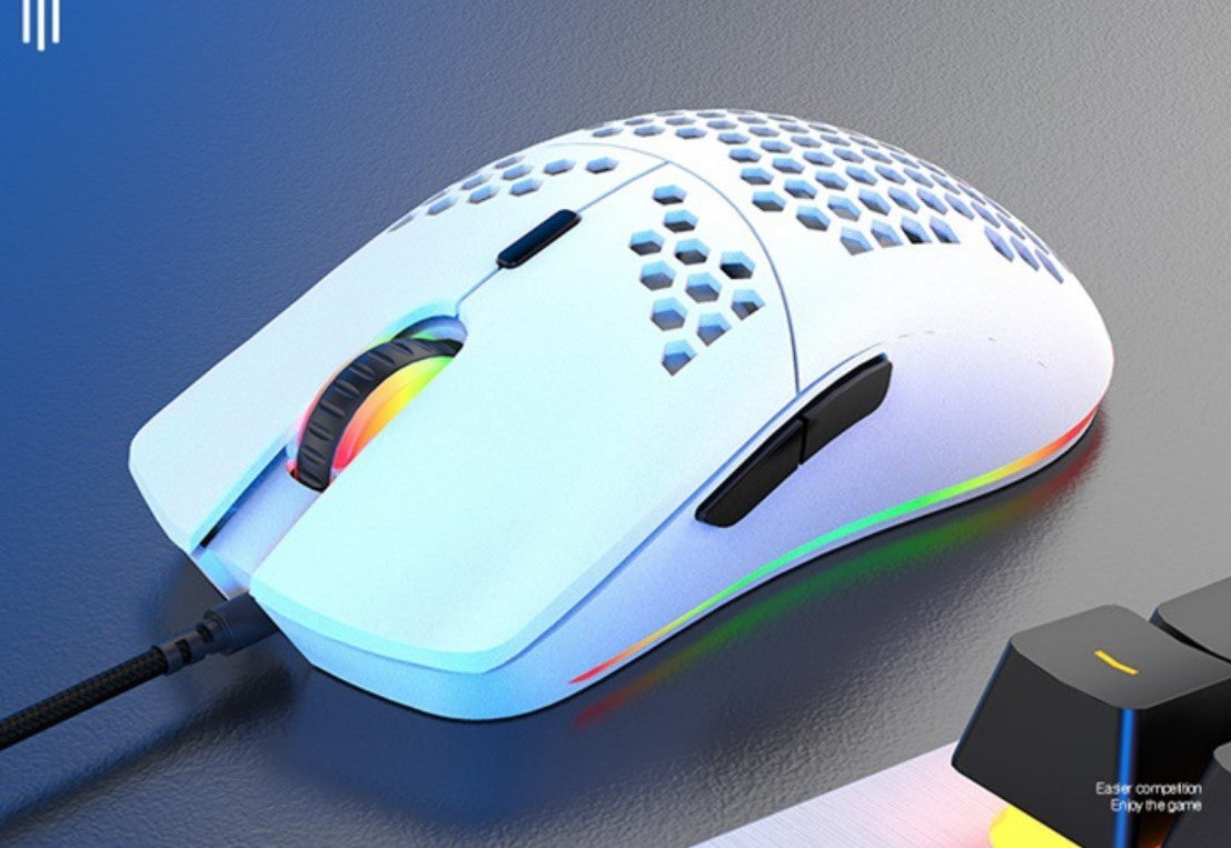 Ultra Lightweight RGB Honeycomb Ergonomic 6400dpi Gaming Mouse