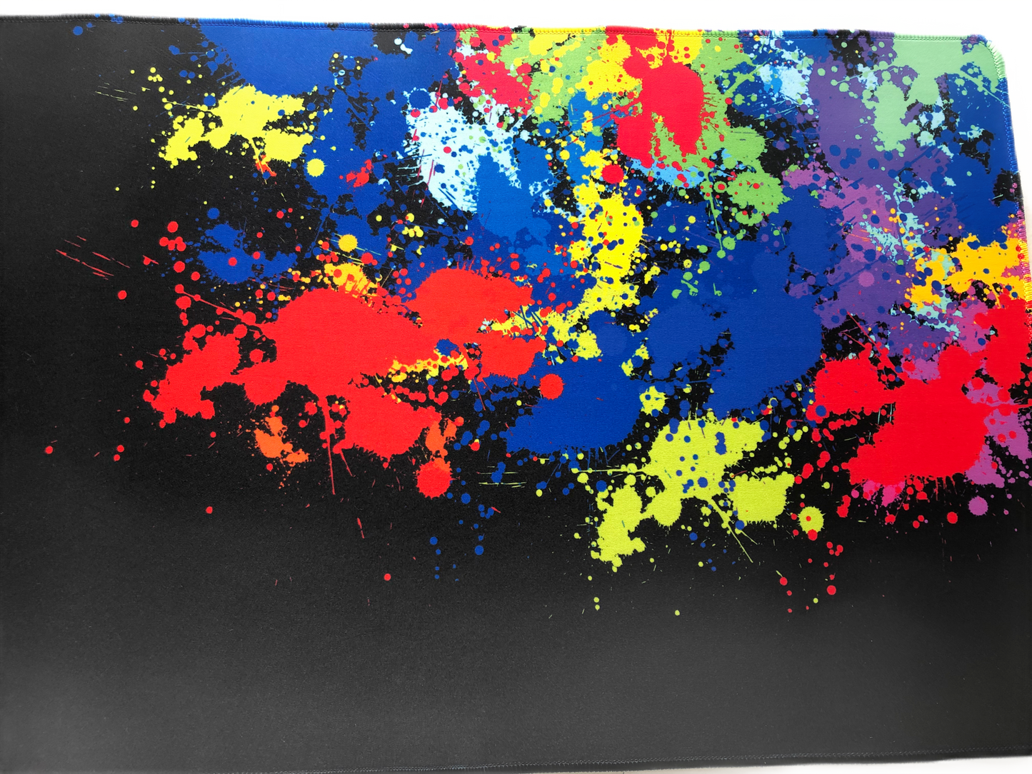 JayTuut Colourful Rainbow Splatter XL Thick Mousepad